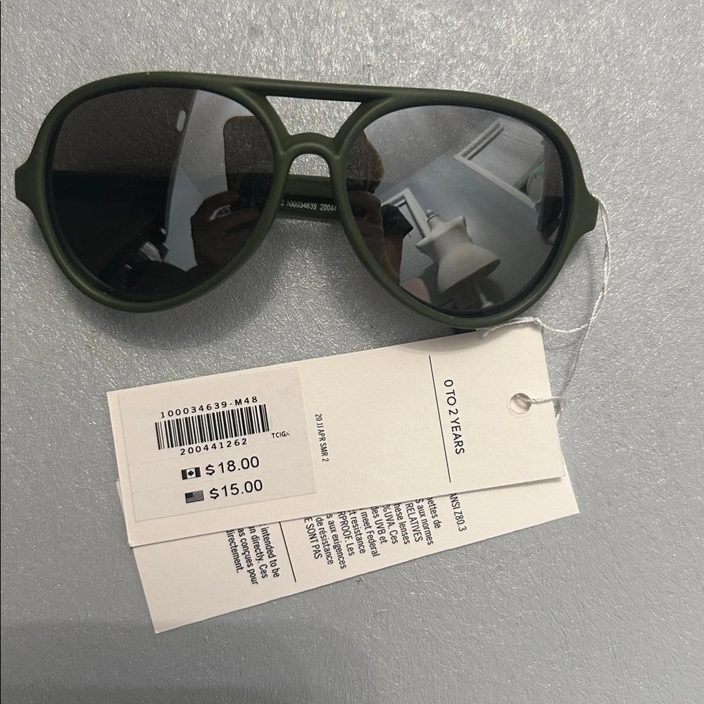 Janie and Jack Olive Green Aviator Sunglasses – NWT‎